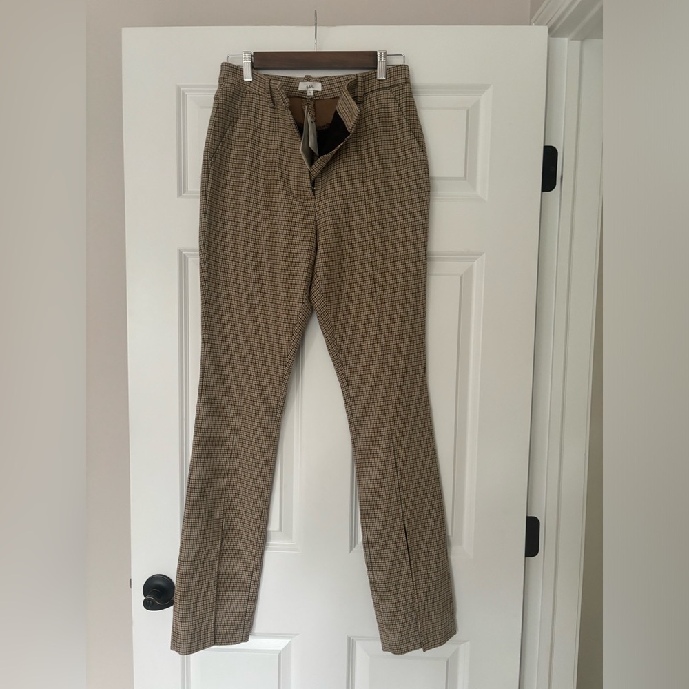 FLASH SALE NWT ALC Javier Houndstooth Plaid Split Flared Pants Size 6 - Picture 11 of 12